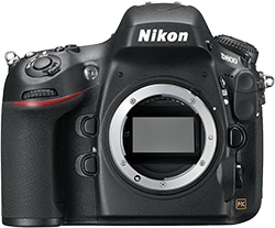 The Nikon D800, a high end digital reflex released in 2012.