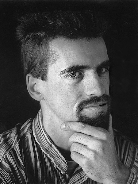 At the time, George Michael had released an album with a ridiculously sensitive portrait here I am doing a parody of that image.