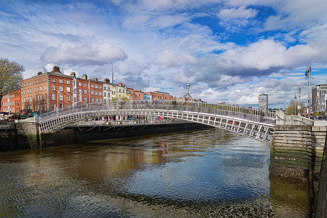 The Liffey Bridge in Dublin.