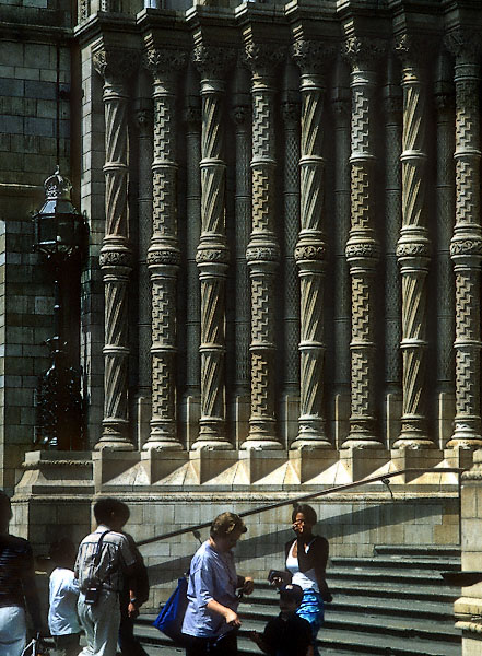 An entrance to the Natural History Museum in London.