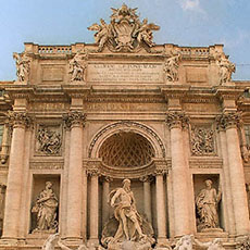 La fontaine de Trevi à Rome.