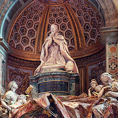 Le tombeau du pape Alexandre VII à la basilique Saint-Pierre.