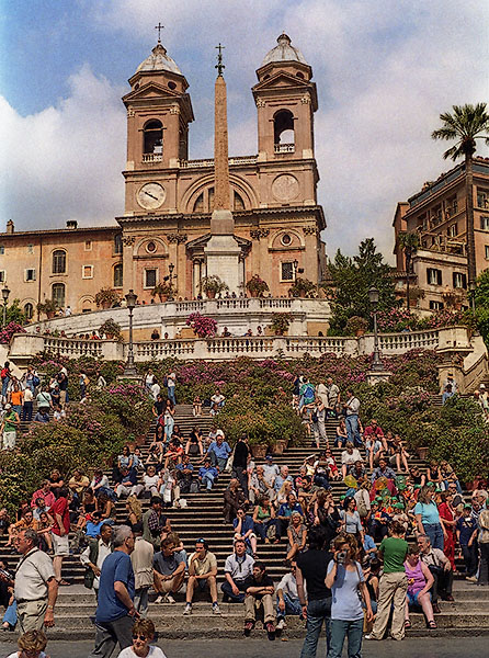 Les Marches Espagnoles dans la Piazza di Spagna.