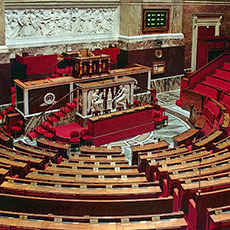 L’Hémicycle du palais Bourbon.