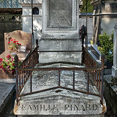 Le tombeau de la famille Pinard dans le cimetière de Montmartre.