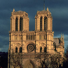 La cathédrale Notre-Dame vue depuis la Rive gauche.