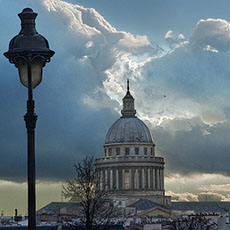 Le dome et la façade septentrionale du Panthéon.