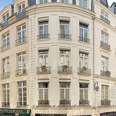 A panorama of rue du Roule between rue de Rivoli and rue Saint-Honoré.