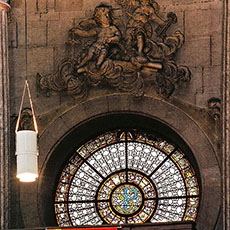 Saint-Sulpice Church’s Pierre & Sulpice rose window.