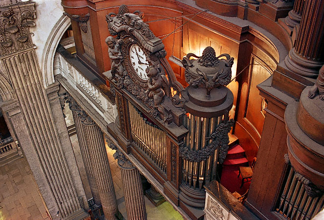 The organist’s balcony in Saint-Sulpice Church.