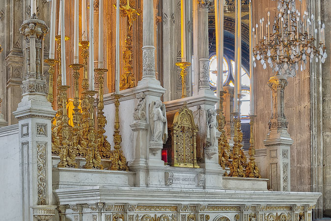 The high altar inside Saint-Eustache Church.