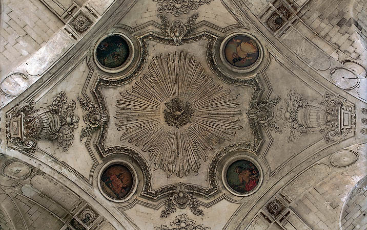 Saint-Sulpice Church’s ceiling above its high altar.