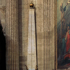 The Astronomical Gnomen inside Saint-Sulpice Church.