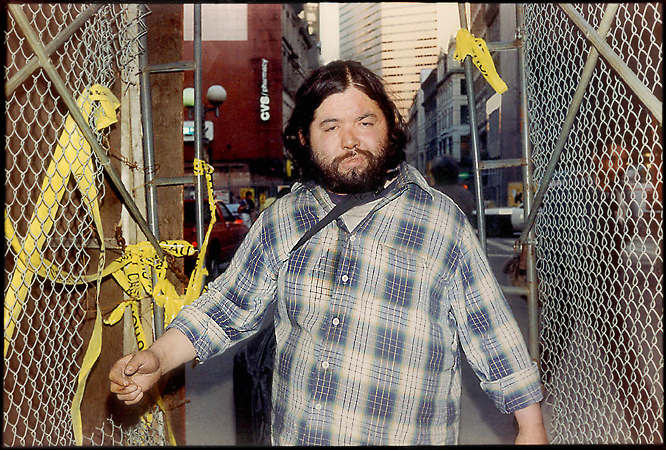 Un homme sans domicile fixe, Downtown Crossing, Boston.