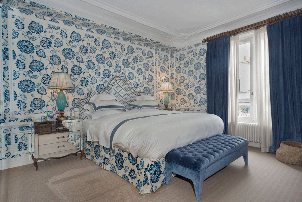 Une chambre d’un appartement sur la rue de Villersexel dans le 7è arrondissement de Paris.