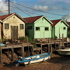 Des baraques à huitres de l’île d’Oléron.