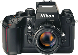 The Nikon F4, a high-end reflex released in 1988.
